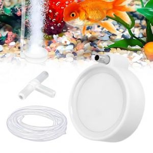 LQUYTA Aquarium Nano Air Stone, Bulleur Aquarium, Aquarium Pierre a Air, Diffuseur D'air D'aquarium, Diffuseur &agrave; Bulles D'air, Disque De Pierre &agrave; Air D'aquarium, Pour Bassins &agrave; Poissons, Seaux (CCtunCanton O&Uuml;, neuf)