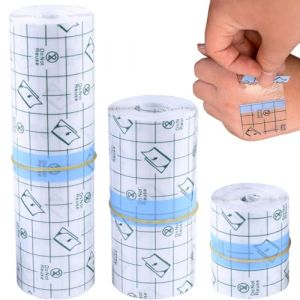 3 Rouleaux Bandage Transparent Imperméable,Pansement Tatouage Waterproof,Bandage de Protection De Tatouage,Imperméable, Extensible, Collant,Idéal pour Protéger Les Plaies et Les Tatouages de l'eau (cunsheng, neuf)