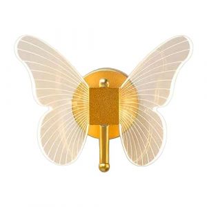 LOVIVER LED Papillon Applique Murale Papillon Appliques murales Abat-Jour Unique décoratif Lampe Murale luminaire LED pour Chambre d'enfant décoration Murale, lumière Chaude (LOVIVER FR, neuf)
