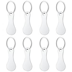 8 Pièces extracteurs de Caddie en Acier Inoxydable,Remplace Le jeton de Chariot,Puce pour Caddie,Passe Partout pour Chariot Débloquer Caddie Porte-clés (shenghongdianzi, neuf)