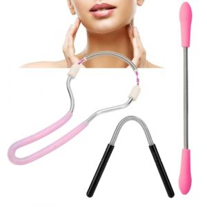 ZOPJUMA 3 Pièces Épilateur de Visage,Épilateur de Visage à Ressort,Epilation Facial Hair,Epilation Visage Femme,Idéal pour Enlever les Poils Sur le Front,Les Joues et le Menton (VLAD SHOP ADV, neuf)