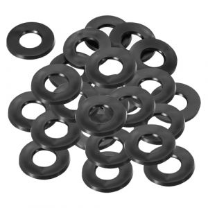 PATIKIL Joint Plat En Caoutchouc M8, Lot De 24, Diam&egrave;tre Int&eacute;rieur 8mm, Diam&egrave;tre Ext&eacute;rieur 18mm, &Eacute;paisseur 1.5mm, Joint D'&eacute;tanch&eacute;it&eacute; Pour Robinet, Tuyau D'eau, Boulon De Fixation, Noir (PATIKIL UK, neuf)