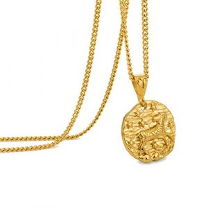 Speroto Collier zodiaque pour homme, en acier inoxydable avec pendentif en forme de 12 constellations, horoscope astrologie, Cadeaux de bijoux pour les femmes et les hommes(Bélier,or) (Speroto, neuf)