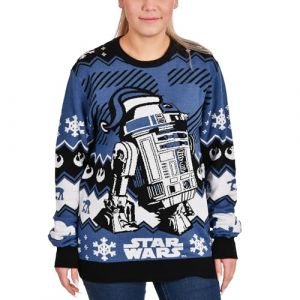 Elbenwald Star Wars Pull en Tricot avec Motif R2-D2 pour Hommes Femmes Unisexe Bleu - S (Elbenwald, neuf)