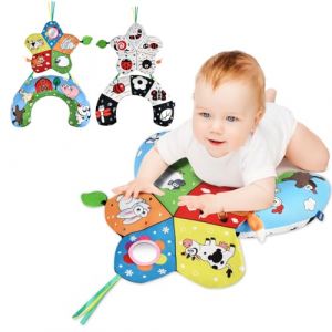 Vicloon Jeu Sur le Ventre Et Assis, Coussin d'éveil Tummy Time Animaux Doux,jouets pour le temps du ventre de bébé, Oreiller Sur le Ventre Bebe Pour 0-6 Months Aider Bébé (HANSBUY, neuf)