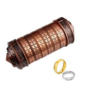 Cryptex Boîte de puzzle Da Vinci Code Mini serrure Cryptex avec compartiments cachés Anniversaire de Saint Valentin Mystérieux Cadeau d'anniversaire pour la famille et les amis (Lincman, neuf)