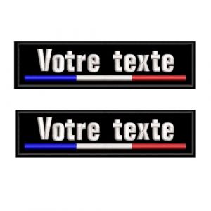 Patch de nom personnalisé, patchs de nom de broderie personnalisés 2 pcs, badge de nom de sac à dos extérieu (Black-F) (songshaofuzhuangdian, neuf)