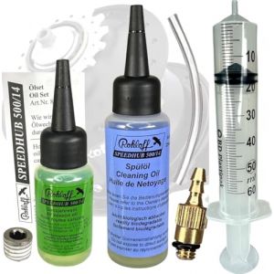 Kit d'entretien de service Fantic26 pour Rohloff Oil of Speedhub 500/14 - Moyeu de transmission de vélo + tuyau de raccordement + vis de vidange M6 + seringue XL de 60 ml (Fantic26 Funsport GmbH, neuf)