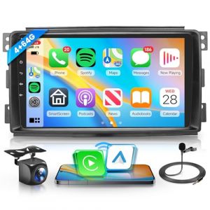 4G+64G sans Fil Carplay Android Autoradio pour Mercedes Benz Smart Fortwo 451 2005-2010 9 Pouces Autoradio avec Android Auto GPS Navi WiFi Mirror Link Bluetooth FM/RDS/32 EQ/USB/SWC Cam&eacute;ra de Recul (Rimoody Direct, neuf)