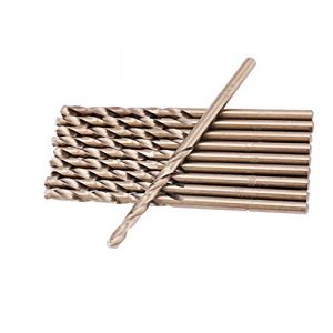 10 Pièces Forets Hélicoïdaux M35 HSS Cobalt HSS-Co, 1-5 mm Forets en 5% Cobalt pour le Perçage sur Acier Inoxydable Fonte Tôle D'acier Cornière (3,5 mm) (Liusing, neuf)