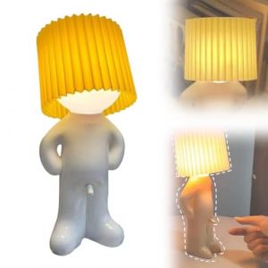 GUSHE Lampe de table gar&ccedil;on timide, A Little Shy Man Creative Lamp, Jaune, Plastique, Lampe cr&eacute;ative de Petit Homme Timide (GUSHE, neuf)