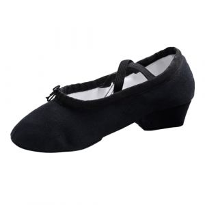 Pedilles Danse Femme Chaussons Jazz Chaussure Confortable Et Elegante Chaussures Plates Talon De Pieds Larges Chausson Latine Mariage Classique pour Femmes Vintage Année 50 Années 20,b-Le Noir,38 (guons, neuf)