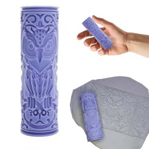 Rouleau Poterie, FORMVERSITY Outils Poterie Moule pour Argile Autodurcissante, Mini Rouleau pour Poterie, Texture en Argile Rouleaux, Pottery Clay Tile Craft Rouleau pour Argile Poterie et Diy D&eacute;cor (FORMVERSITY SHOP, neuf)