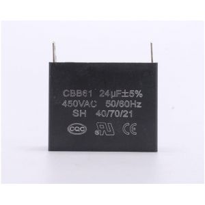 Condensateur de démarrage CBB61 avec 2 connecteurs 24 uF 450V 40/70/21. Condensateur de Moteur 1 Pièce. (Synn53, neuf)
