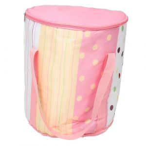 Healifty Seau de Bain pour Pliable Rose avec Couvercle Bassine Isolante Thermique Robuste et Compacte pour Voyage Camping et Dortoirs Bassine Spa Portable pour Trempage (Madonna Tied, neuf)