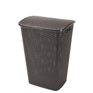 CURVER Coffre à Linge My Style 55L - Bac à Linge Sale avec Couvercle - Bonne Aération - Poignées Ergonomiques - Pour Salle de Bain ou Buanderie - 42,8 x 33 x 60,4 cm - Chocolat (potz-tech, neuf)