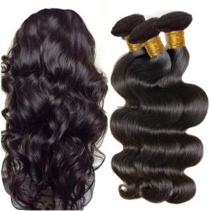 tissage cheveux humain ondulé Bresilien en Lot 7A Cheveux Naturel Brésilienne Tissage Onde Corporelle Cheveux Humain Ondulé Tissage Naturel (16 16 18pouce) (human virgin hair, neuf)