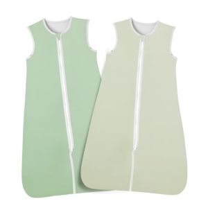 Lictin Gigoteuse Été 18 36 Mois - 2pcs Gigoteuse TOG 0.5 - Gigoteuse Bébé Sans Manches, Longueur Réglable, Fermeture Éclair Double Sens, Turbulette Ete 99cm (LinyanRrsai, neuf)