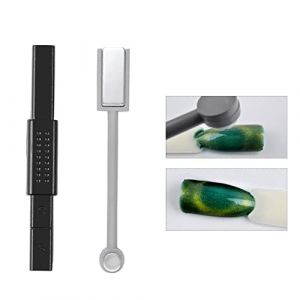 Outil Aimant Ongles, 2 Pièces Outil Aimant Bâton Ongles Ensembl, Nail Magnet Tool, Aimant Bâton Ongles Stylo Outils, Cat Eye Magnet Stick, pour Salon Professionnel d'art des Ongles, Studio (HYINGBHH, neuf)