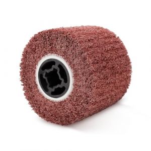 Mumjooyi Brosse en Nylon Rouleau de Ponçage Brosse Rouleau de Satin Meuleuse D'angle Manchons de Ponçage pour Ponceuse à Rouleau de Ponçage pour Polissage Rouge 120 x 100 mm - Grain 60 (JUNHONGLTD, neuf)