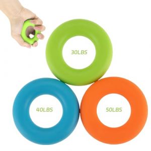 3 Pi&egrave;ces Hand Grip Strengthener,Exerciseur de Doigts en Silico,hand grip,balle reeducation main,reeducation main,muscler avant bras,30/40/50LB Entra&icirc;neur,pour Entra&icirc;nement Musculaire,Escalade,Fitness (YIQings-US, neuf)