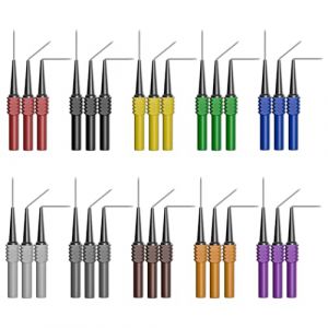 Cleqee Lot de 30 sondes arri&egrave;re avec trois angles d'isolation arri&egrave;re - Broche non destructive - Dix couleurs - Pour diagnostic automobile (Cleqee-FR Direct, neuf)