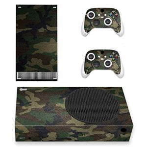 playvital Kit de Autocollants Skin Decal pour Xbox Séries S Console,Autocollant Vinyle Cover Sticker pour Xbox Séries S Console Manette-Camouflage Vert Armée (Game Skindecal Store, neuf)