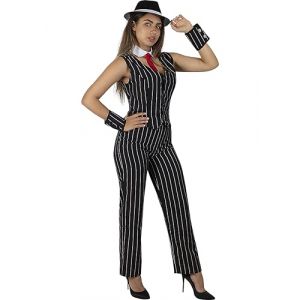 Funidelia | Déguisement gangster mafieuse pour femme Années 20, Cabaret, Mafia, Décennies - Déguisement pour Adultes et accessoires pour Halloween, carnaval et fêtes. - Taille L - Noir (Funidelia FR-BE-LU, neuf)