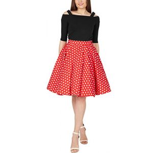 BlackButterfly Vintage &Agrave; Pois Ann&eacute;es 50 Jupe (Rouge, S) (BlackButterfly Clothing, neuf)