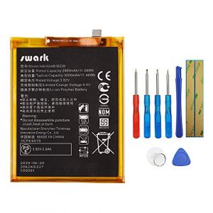 Swark HB366481ECW Batterie compatible avec Huawei P8 Lite 2017 & P9 & P9 Lite & P10 Lite & P20 Lite & Honor 6C Pro & Honor 5C & Honor 9 Lite & P Smart avec outils (Thinkmap EU, neuf)