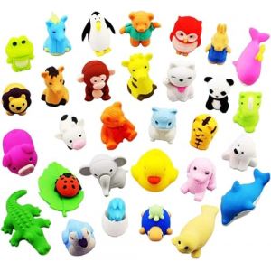 Gommes Fantaisie, 36pcs Gommes de Animal, Gommes à Effacer En Forme D'animaux 3D, Gomme pour Enfants, pour Faveurs De Fête, Étudiants, Cadeaux, Récompenses de Devoirs (RAINTEC, neuf)