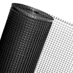 HaGa® Clôture de volaille en plastique Noir - hauteur 1,2 m - maillage 15 mm (au mètre) (HaGa-Welt, neuf)
