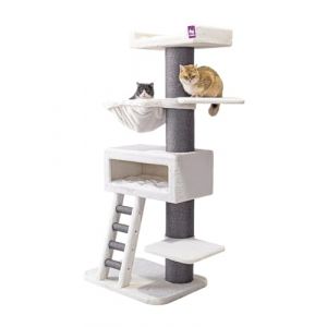 Petrebels Maine Coon Arbre à chat XXL Ragdoll 179 cm XXL pour grands chats, couleur blanc cassé (Petrebels, neuf)