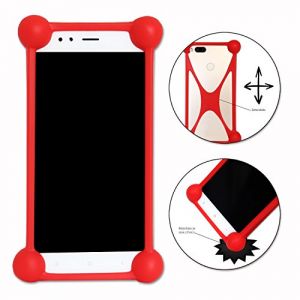 Coque Bumper Antichoc pour TEENO Smartphone 5.3" Pouces Super Silicon Bumper de qualit&eacute; pour TEENO Smartphone 5.3" Pouces - Rouge (PHONACCESS26, neuf)