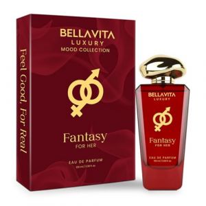 BELLAVITA Luxury Mood Collection Fantasy Parfum pour femme 100 ml | Technologie inspir&eacute;e des ph&eacute;romones | Parfum longue dur&eacute;e | Notes de poivre rose, orange et safran | Parfum floral et &eacute;pic&eacute; de (BELLAVITA LUXURY, neuf)
