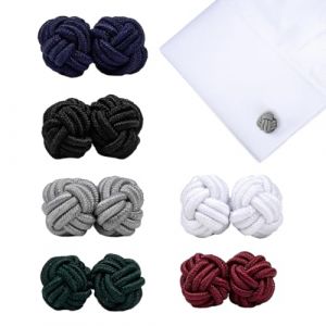 6 paires bouton de manchette homme boutons de manchette pour homme bouton de manchette noeuds de soie pour homme/Femme chemise/Robes (ANETTEE GLOBALISS, neuf)