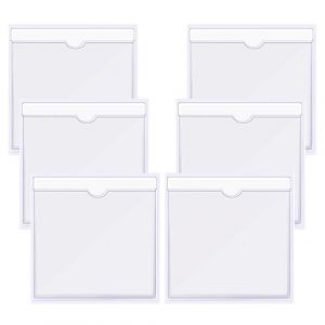 Support de Disque de Stationnement, 6 Pcs Transparent Pochette Autocollante Pare Brise pour Disque Voiture Stationnement et Autocollant Assurance Voiture, Porte de Carte de Permis Pare Brise (Deolven, neuf)