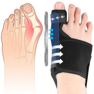 Correcteur Hallux Valgus, R&eacute;utilisable Redresseur Orteil Antid&eacute;rapant, R&eacute;glable Nuit & Jour Ecarteur D'orteil Oignon, S&eacute;parateurs D'orteils Avec, Pour hallux valgus Bunion Femmes et Hommes(Droite) (muyulun, neuf)