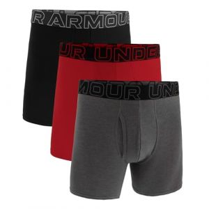 Under Armour Men's Performance Cotton 6" 3 Pack Solid Boxer Briefs (Gangstagroup, neuf)