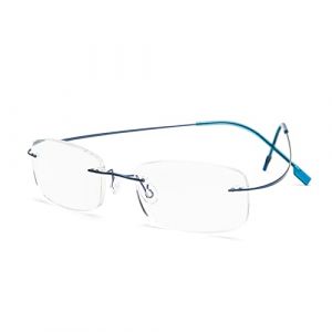 KoKoBin Lunettes de lecture sans bord super Light Titan Aide &agrave; la lecture pour femmes et hommes (Bleu, 1.5, diopters) (Hime Tech, neuf)
