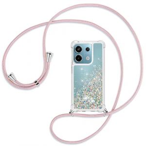 Ptny Coque avec Cordon Compatible avec Xiaomi Redmi Note 13 Pro 5G, Housse Paillette Liquide Paillette Filles Antichoc TPU Silicone Case, R&eacute;glable Smartphone Collier Etui avec Lani&egrave;re (Ptny, neuf)