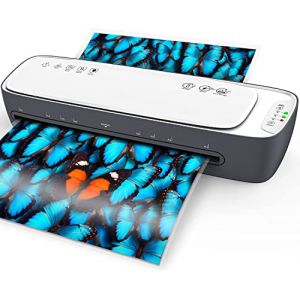 Qfun Plastifieuse A3, Machine à Plastifier avec 12 Pochettes Plastification pour A3 A4 A5 A6, 9 in 1 Thermique et Froid Plastifieuse avec Papier Massicot et Arrondisseur pour Bureau École Famille (Qfunstore, neuf)