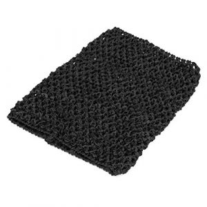 HYROOY Haut tube pour enfants de 22,9 cm en crochet - Taille &eacute;lastique - Bandeau pour cheveux - Jupe amovible - Noir - Soie cor&eacute;enne (SoloLO, neuf)