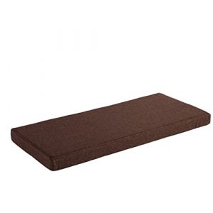 AFEBOO Coussin pour banc 2/3 places pour int&eacute;rieur et ext&eacute;rieur, coussin pour si&egrave;ge de balancelle, doux, lavable, antid&eacute;rapant, pour patio, cuisine, salle &agrave; manger, balancelle (marron fonc&eacute;, 125 x 50 (JKKLMM, neuf)