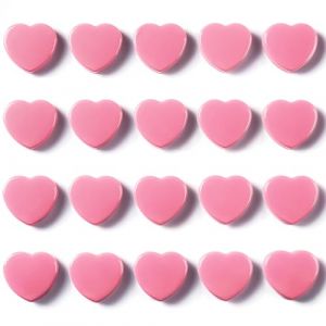 DUJEQM Aimant Frigo - Aimant Puissant Lot de 20PCS, Mini Aimants Tableau Magnétique Cœur Rose, Aiment Magnet Frigo Petit Aimant Plat Magnets Tableau Blanc pour Bureau, École, Bricolage, Photos, Cartes (loudishi louxingqu jiechuangmaoyi youxiangong si, neu