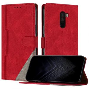 Netany &Eacute;tui pour Xiaomi Pocophone F1, Housse en Cuir PU avec [Protection Antichoc TPU] [Fonction Support] [Porte-Cartes ] Antichoc Magn&eacute;tique Coque pour Xiaomi Pocophone F1 - Rouge (Netany direct-sale, neuf)