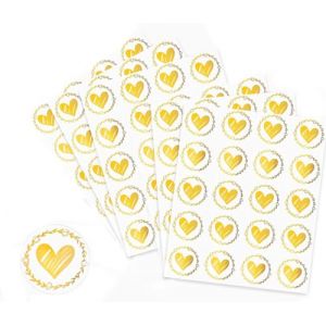 120pcs Autocollants de Sceaux d'Enveloppe de Coeur,Transparent Autocollants Enveloppe Mariage,Personnalisés Autocollants d'Invitations de Mariage Étiquettes de Sceaux Relief Auto-Adhésives (gold) (YiXuTag Store, neuf)