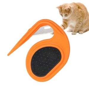 Coupe-nœuds pour animaux de compagnie - Ouvre-nœuds pour chat - Coupe-nœuds antidérapant en acier inoxydable avec crochet pointu - Accessoire multifonction, portable et ergonomique (xijiw, neuf)