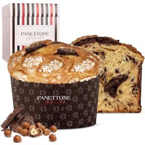 Panettone Antonella Chocolat & Noisettes XXL 1200 g | Panettone Artisanal Sans Conservateurs ni Colorants | G&acirc;teau de No&euml;l au Levain Naturel | Recette Traditionnelle (ENOVINOS, neuf)