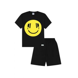 ThePyjamaFactory Gar&ccedil;on Happy Face &Eacute;couteurs Court en Coton Pyjamas (14-15 Ans) (ThePyjamaFactory, neuf)